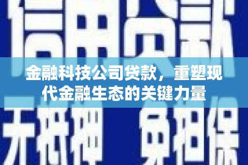 青岛金融科技公司贷款，重塑现代金融生态的关键力量