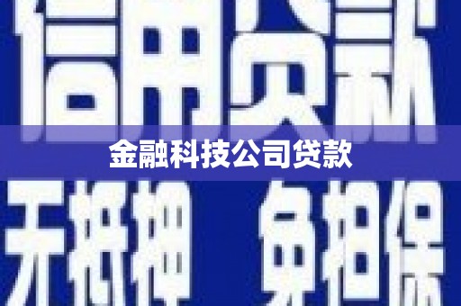 青岛金融科技公司贷款