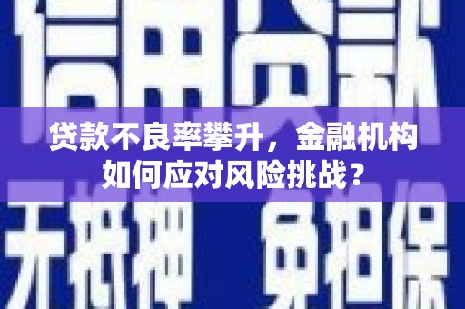青岛贷款不良率攀升，金融机构如何应对风险挑战？