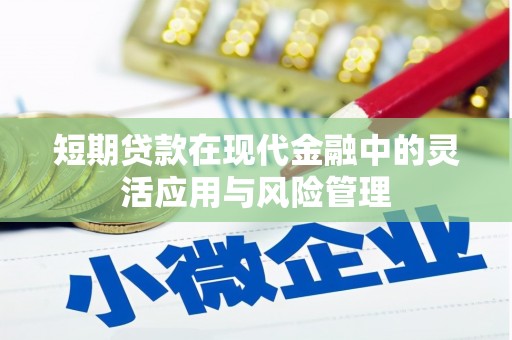 青岛短期贷款在现代金融中的灵活应用与风险管理